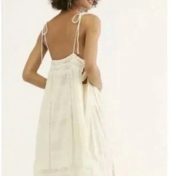 Free People Nikki Co-Ord 2 Piece Matching Set in Ivory Cotton New Size Large - Picture 6 of 10